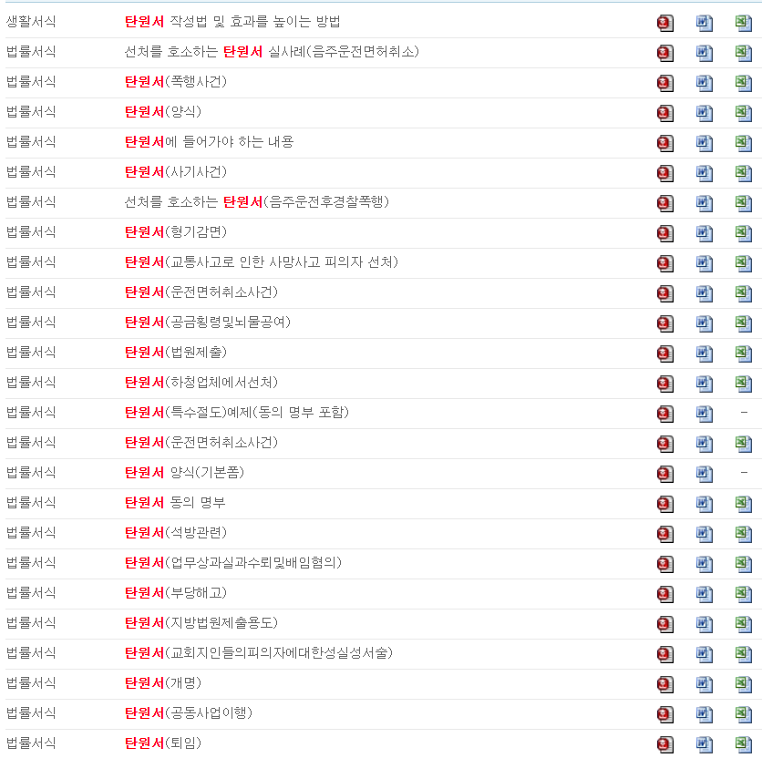  탄원서 예시 및 양식 다운로드