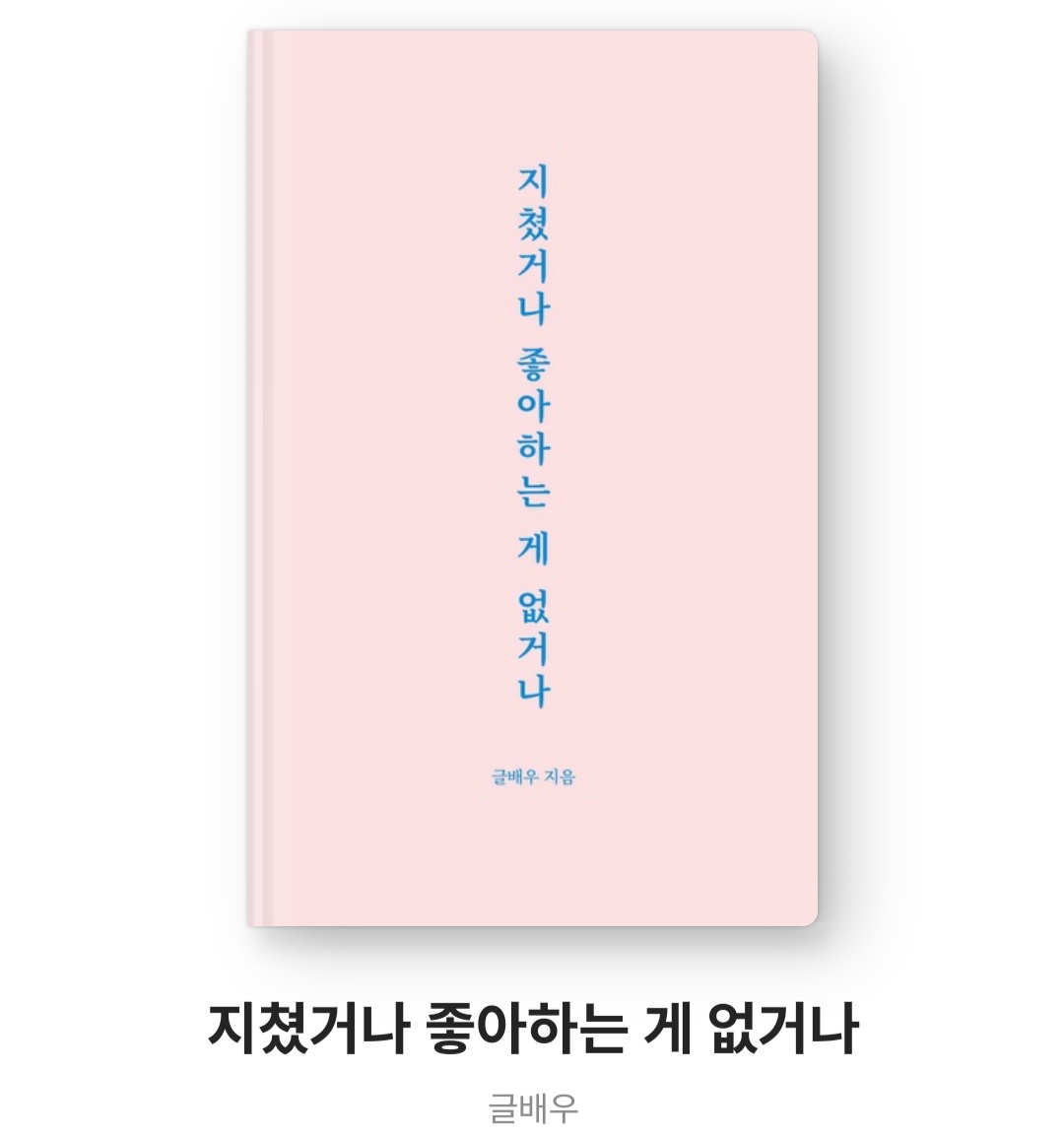  지쳤거나 좋아하는 게 없거나 - 글배우 [북리뷰, 서평, 줄거리, 힐링도서 추천]