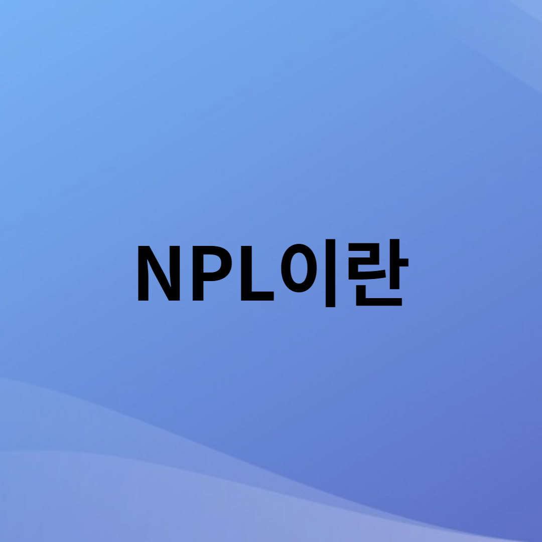 NPL&#44; 부실채권