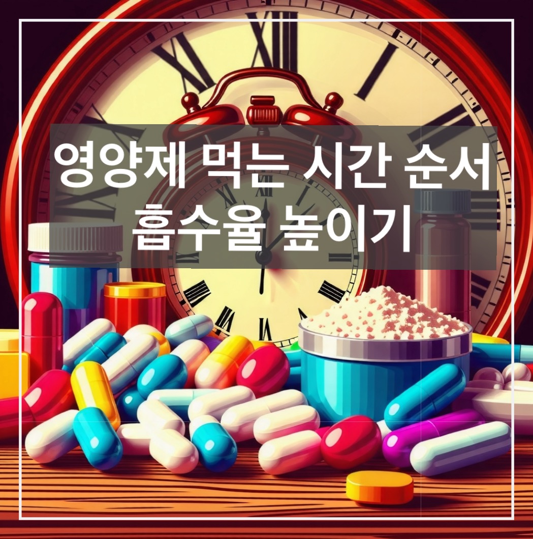 영양제 먹는 시간과 순서 3가지 효과와 흡수율 높이기
