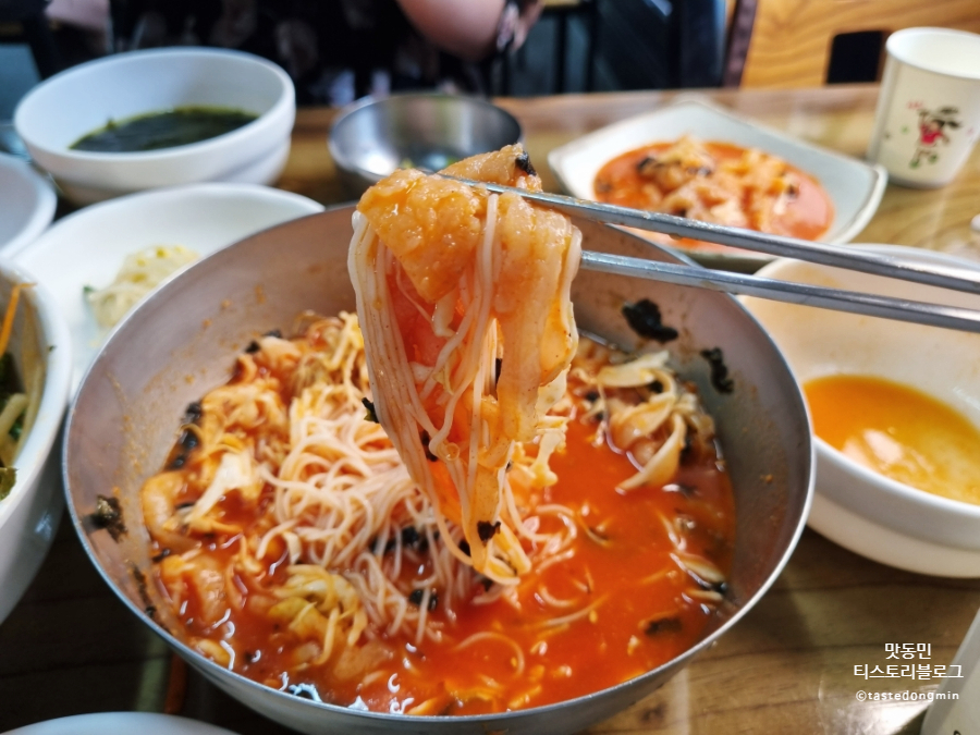 옛성도물회 물회국수 맛