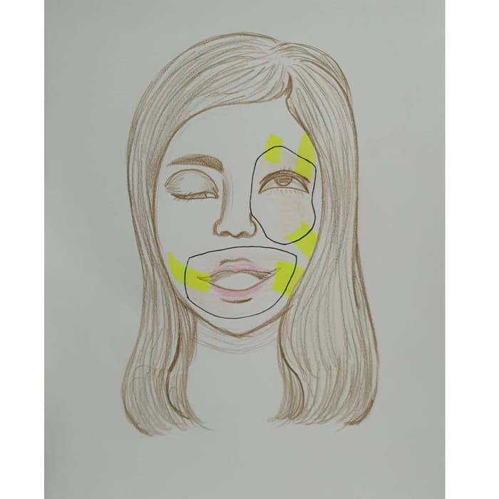  가짜 웃음 Fake Smile 일러스트 그림 드로잉 2020 강제적 웃음