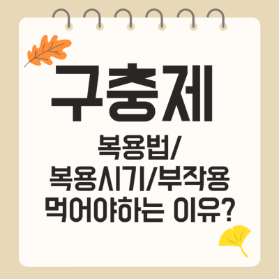 구충제 복용법, 복용시기