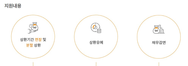 신속채무조정 지원내용