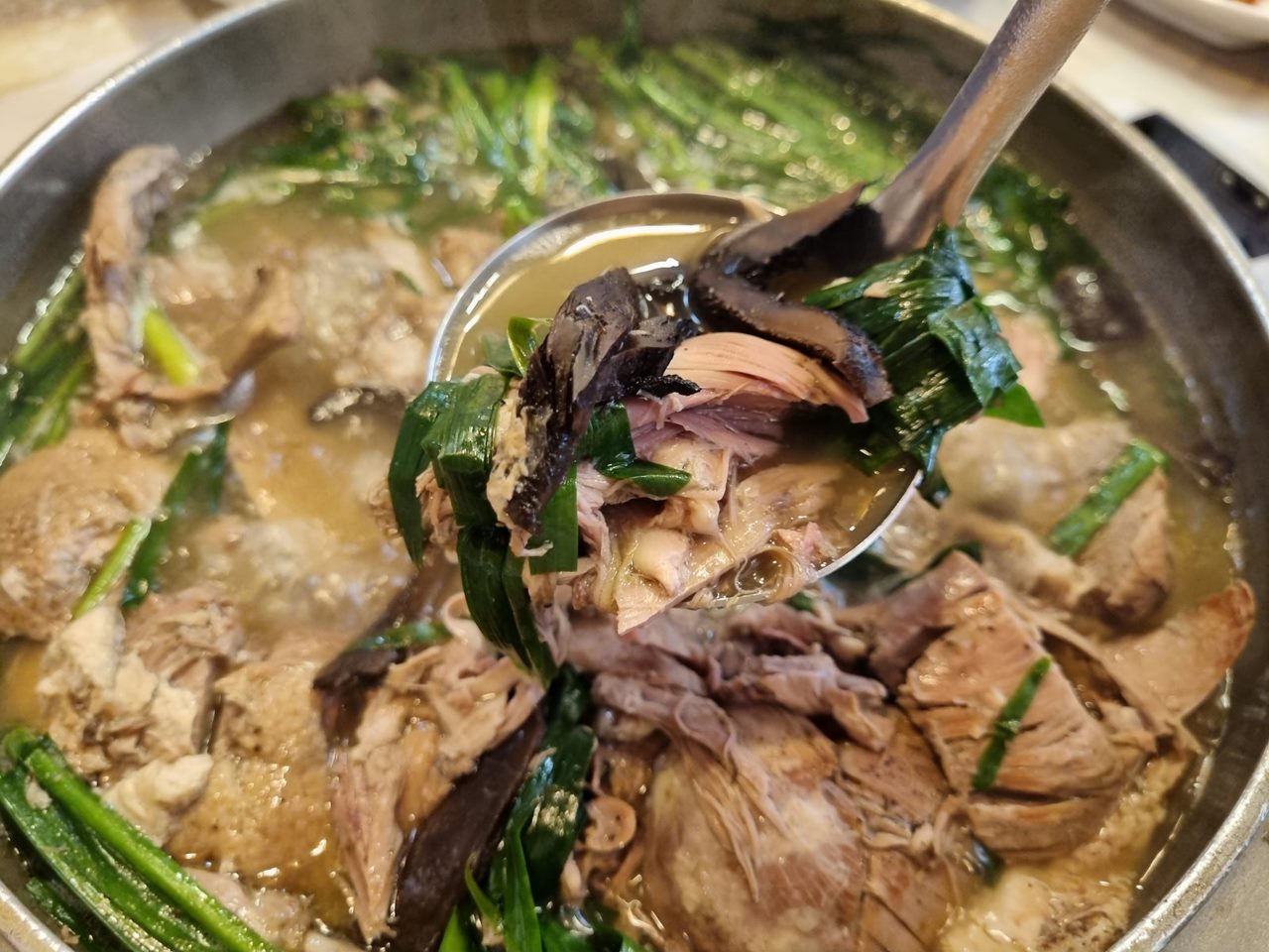 한방능이오리백숙 기와집본점 군자역맛집이에요!