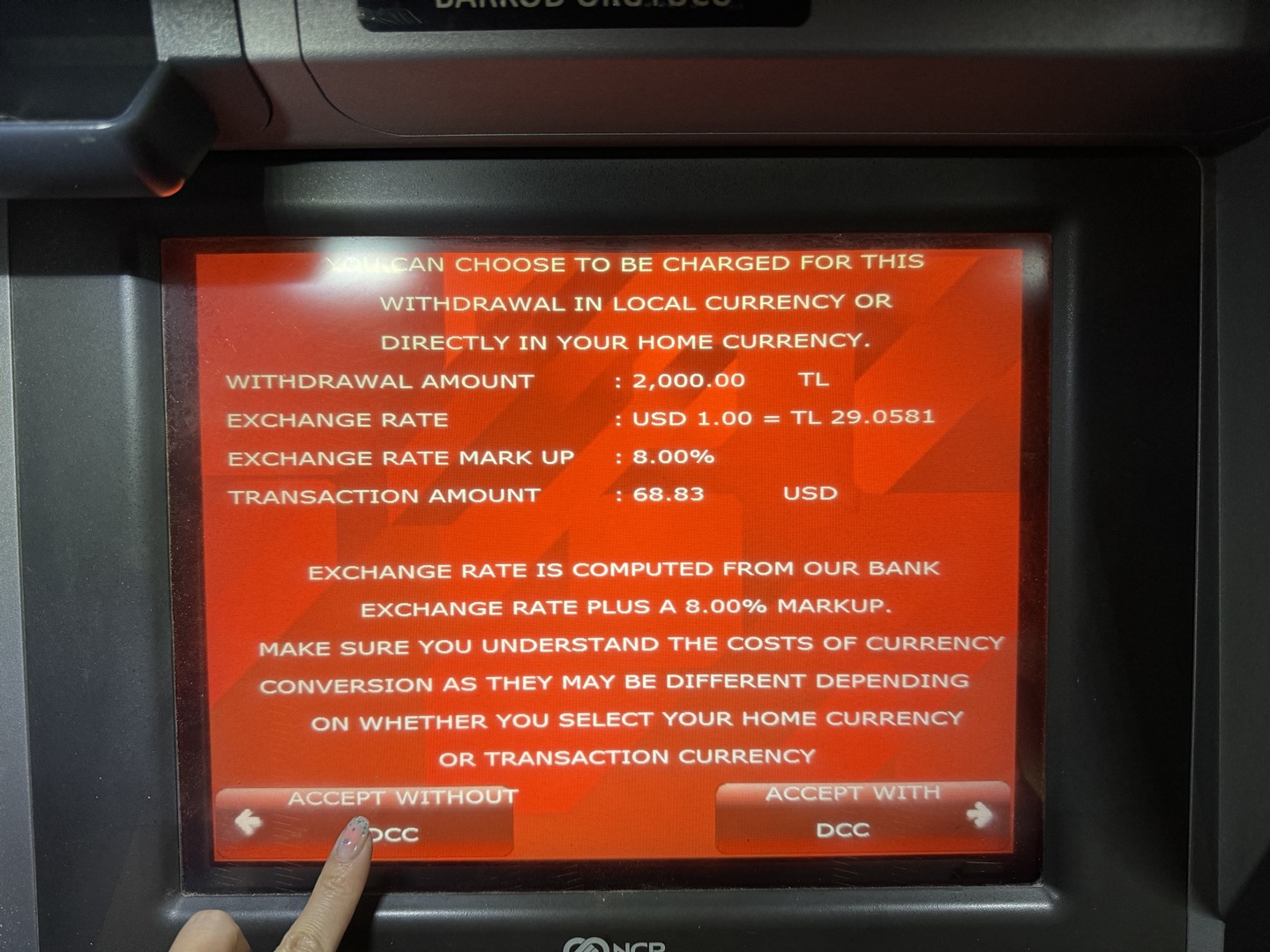 Accept Without DCC