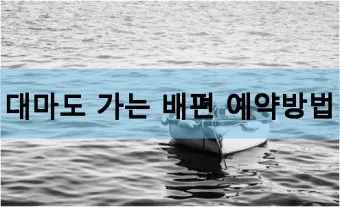 대마도 배편 예약 시간 요금_12