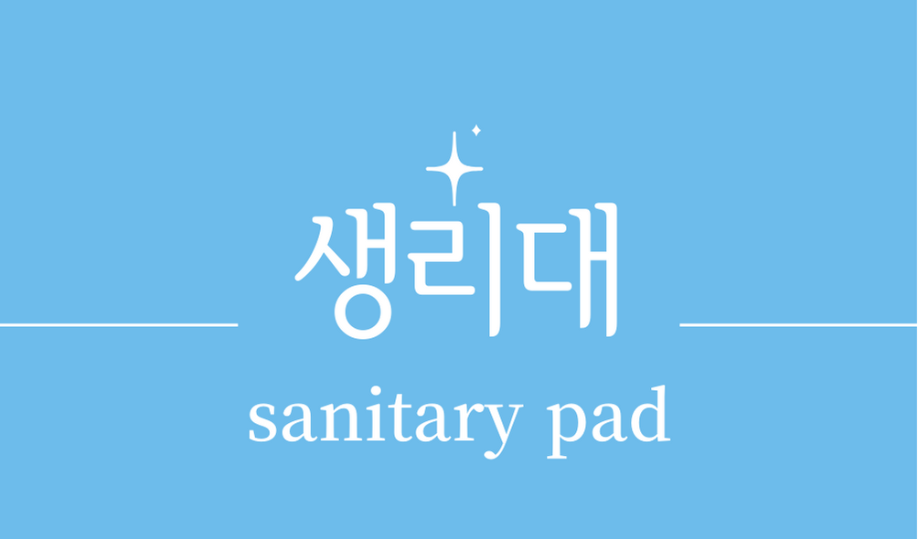 &#39;생리대(sanitary pad)&#39;