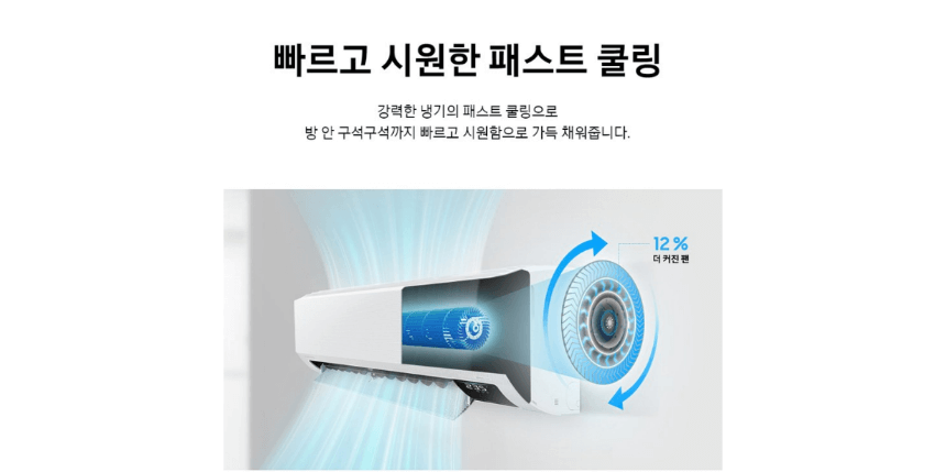 삼성 에어컨 AR07C9150HZS 냉방펜 설명