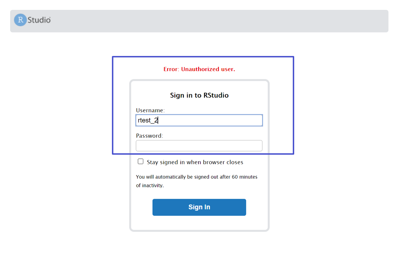  [Rstudio] Error: Unauthorized user, Rstudio-server 특정 계정 로그인 안되는 문제 해결