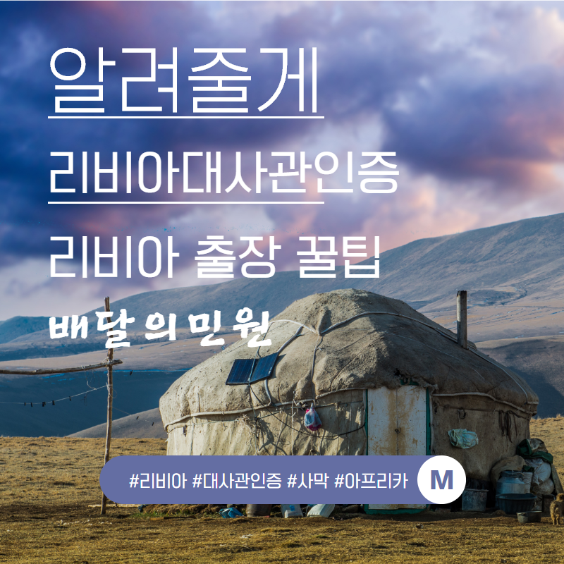  리비아 출장 꿀팁과 리비아 대사관인증 정보 알려드립니다 입벌리세요~