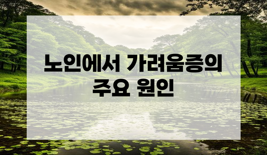 노인에서 가려움증의 주요 원인