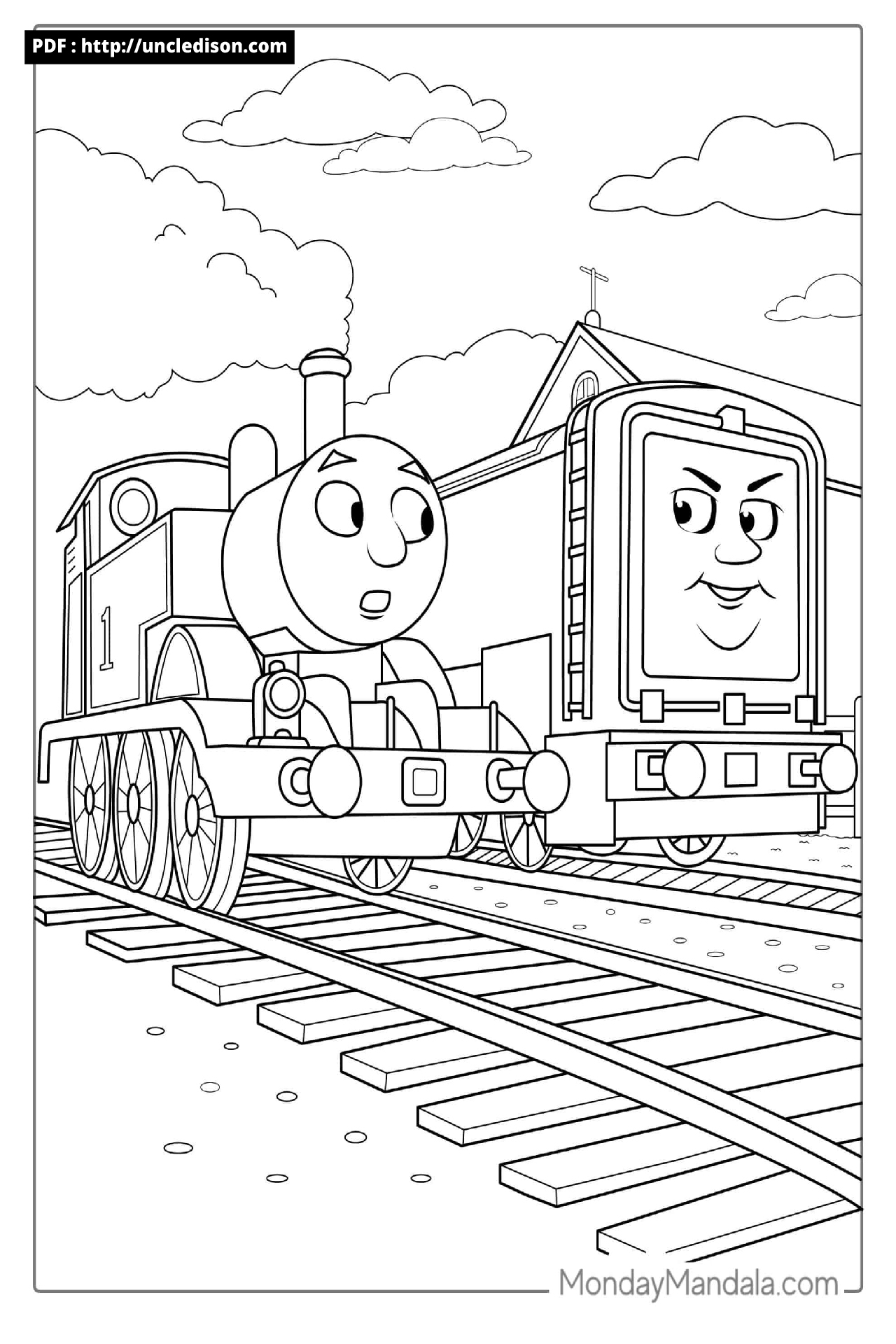 토마스와 친구들 색칠공부 무료도안 Thomas & Friends coloring page
