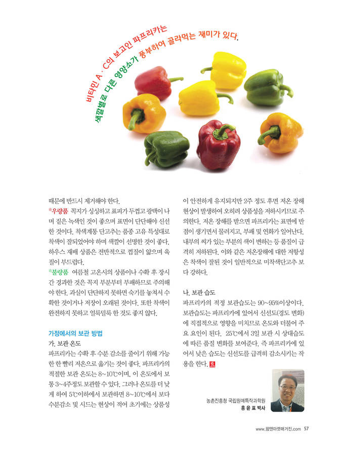 비타민 A. C의 보고인 파프리카