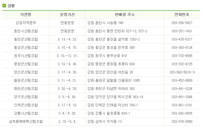 원주시 산림조합 이미지
