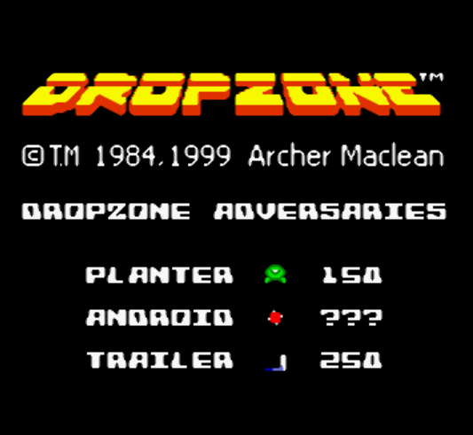  (GBC / USA) Dropzone - 게임보이 컬러 북미판 게임 롬파일 다운로드