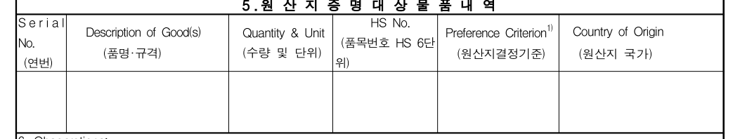 원산지증명대상물품내역-이미지