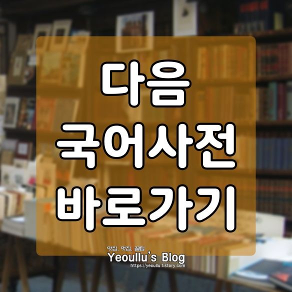  다음 국어사전, 모르는 단어 검색 해보기