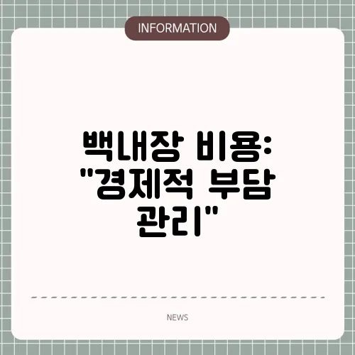 백내장 비용: 