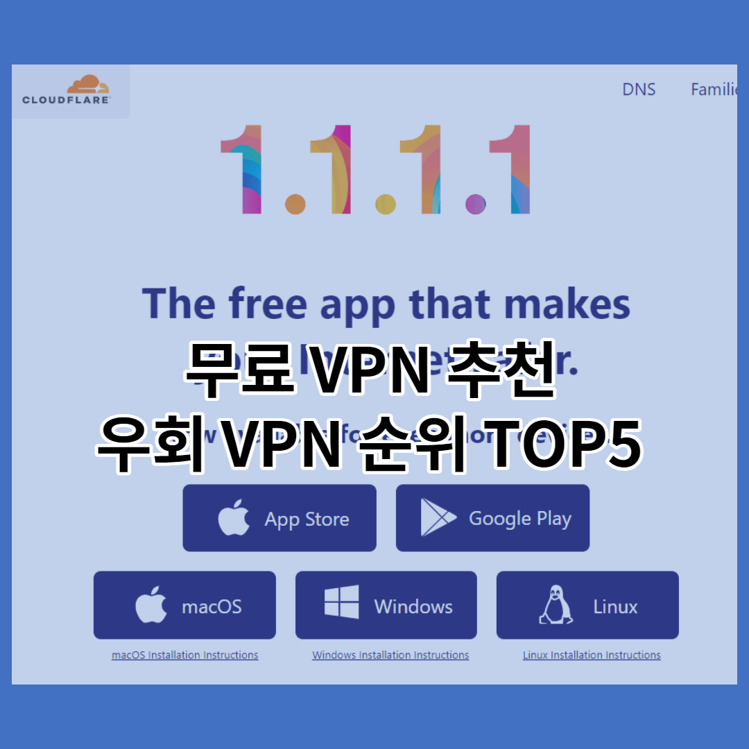  무료 VPN - 제일 빠른 우회 vpn 추천 순위 TOP5