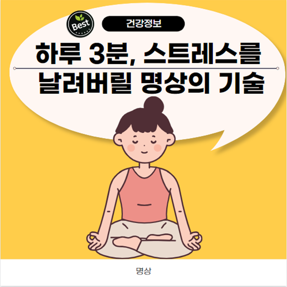 하루 3분&#44; 스트레스를 날려버릴 명상의 기술