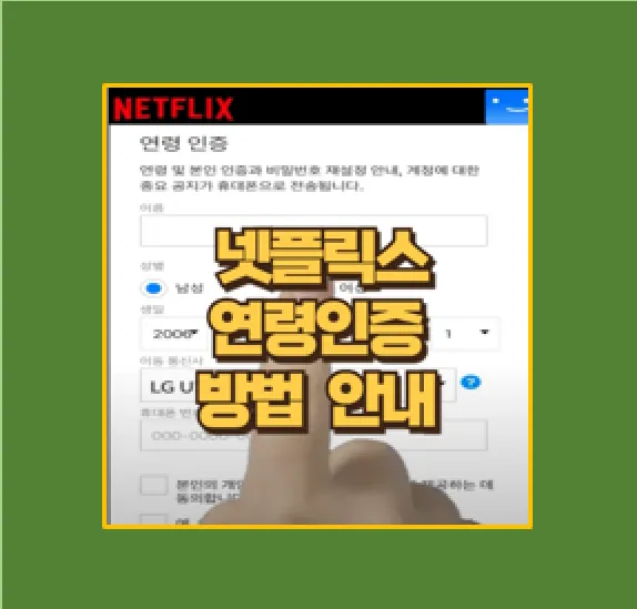 넷플릭스 연령 인증 가이드