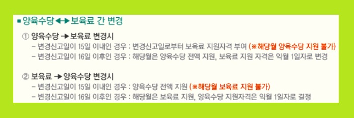 아동수당 지급대상 양육수당 지원대상