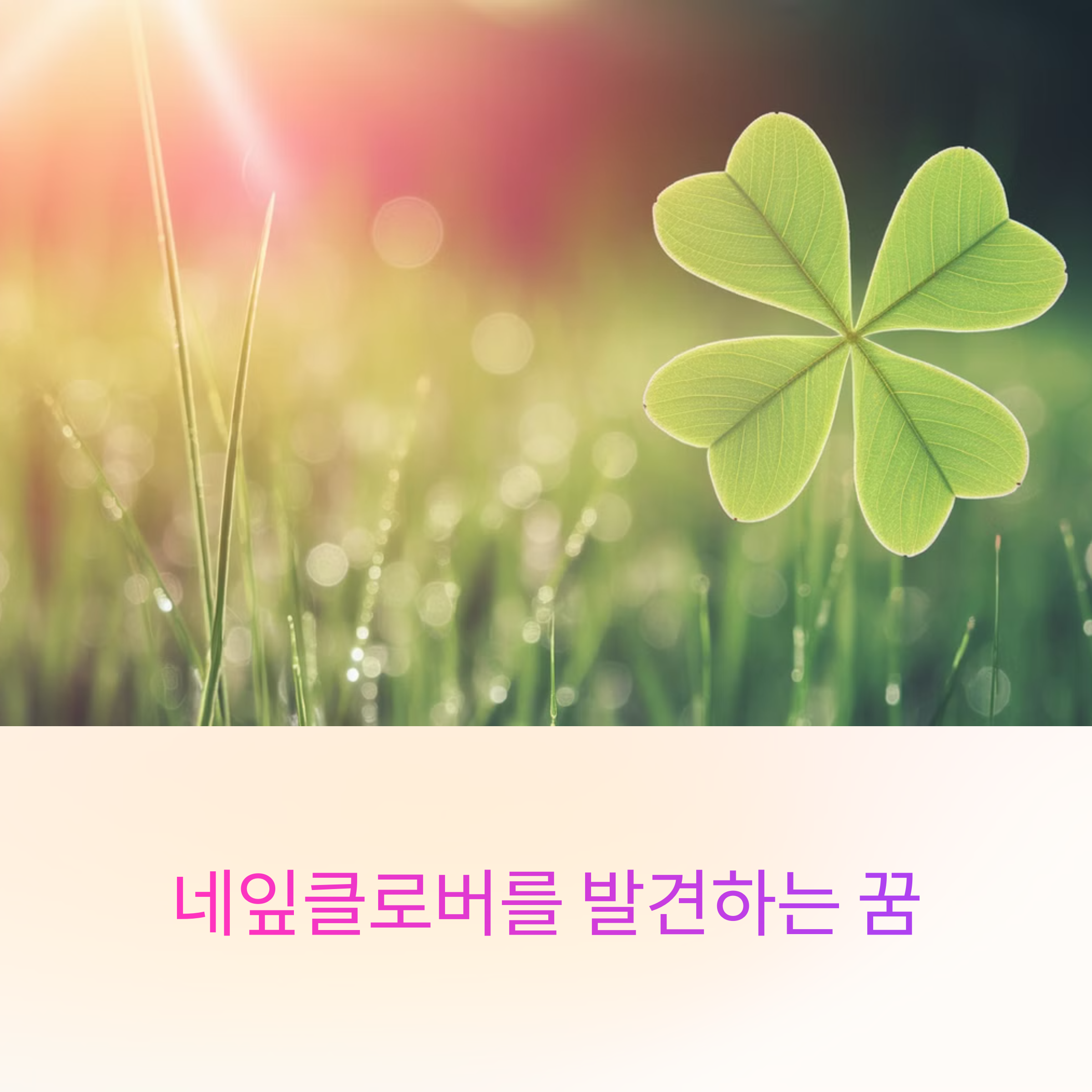 네잎클로버를 발견하는 꿈