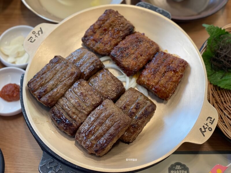 아산 온양온천 맛집 쌍교숯불갈비 메뉴 돼지 떡갈비