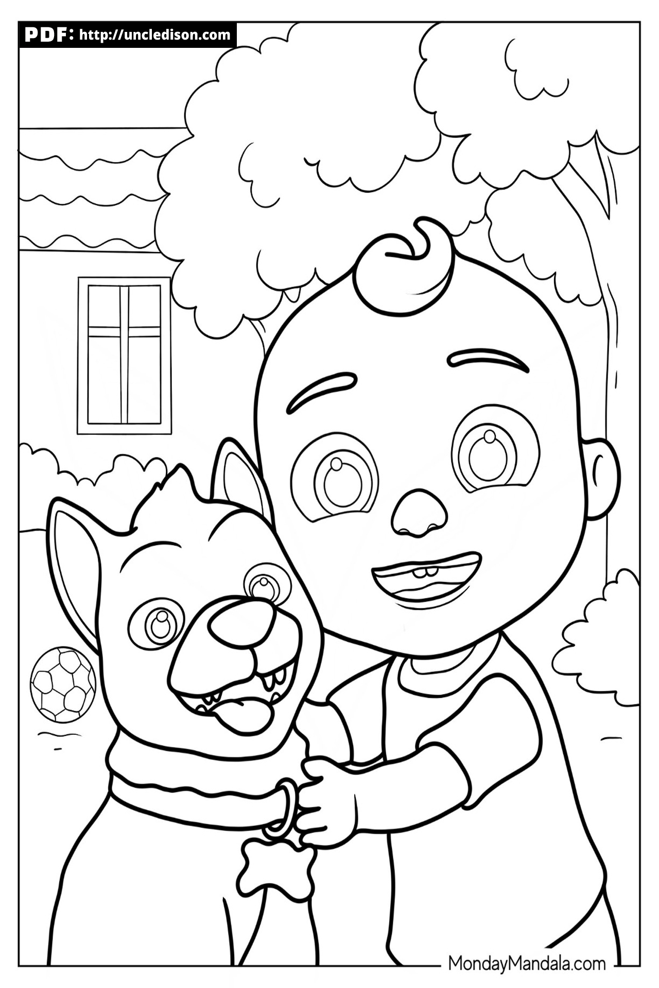 코코멜론 색칠공부 무료도안 cocomelon coloring page