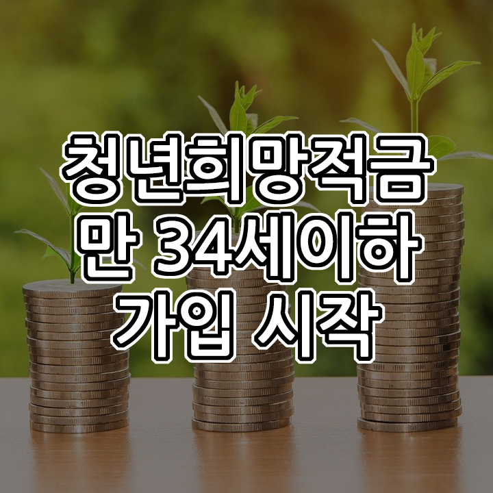 5부이자 연9~10% 이자 등 청년희망적금 출시, 첫