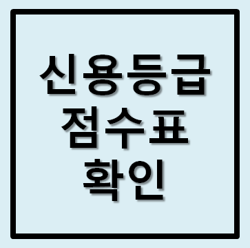  신용등급 점수표 확인방법