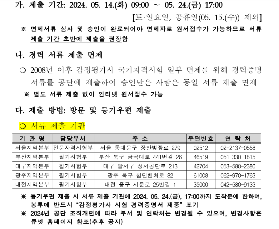 감정평가사합격자발표