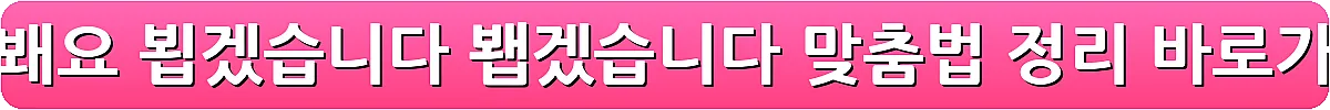 뵈요 봬요 뵙겠습니다 봽겠습니다 맞춤법 정리_10