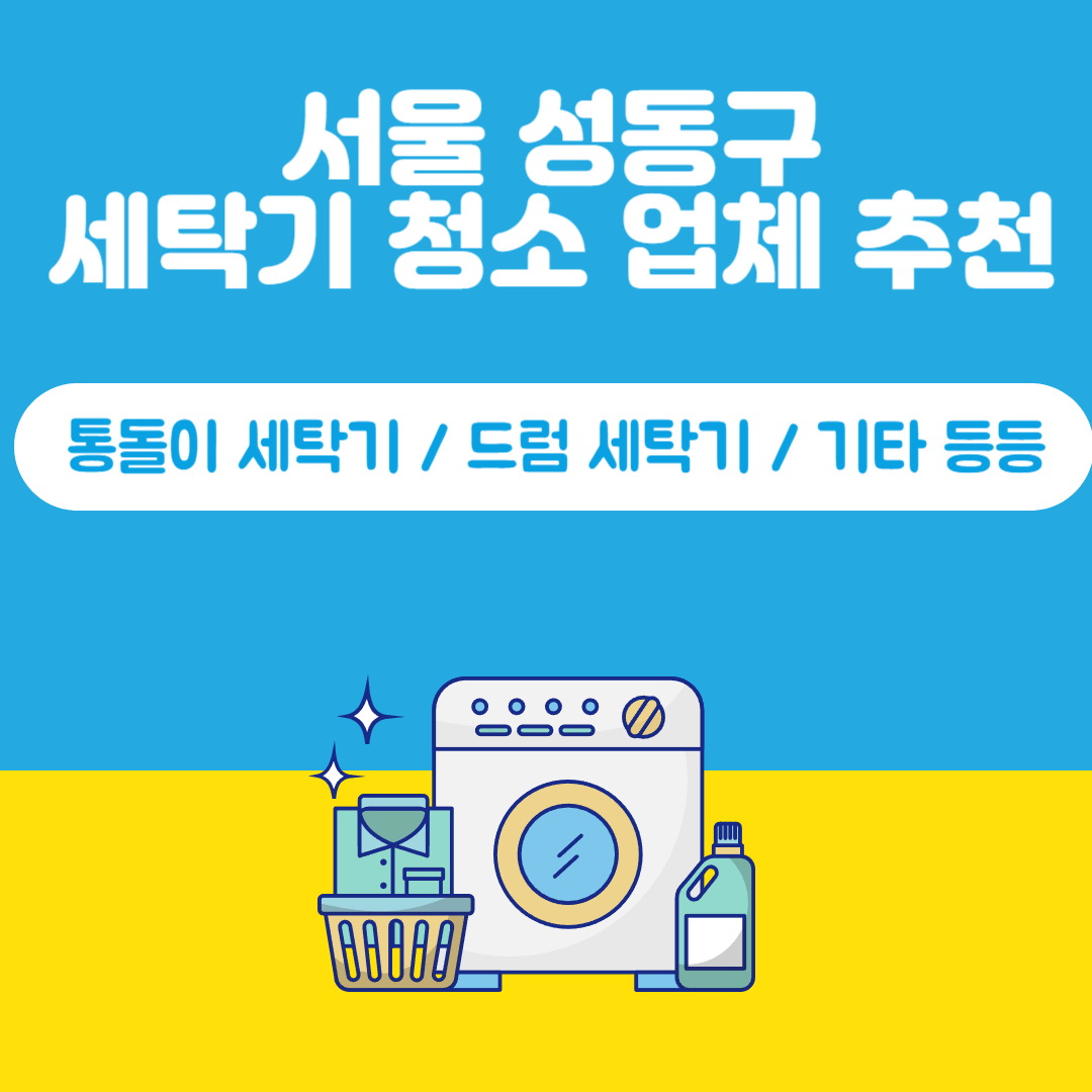 서울 성동구 세탁기 청소 업체