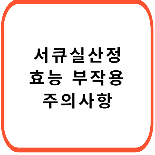 서큐실산정-성분-효능-부작용-썸네일