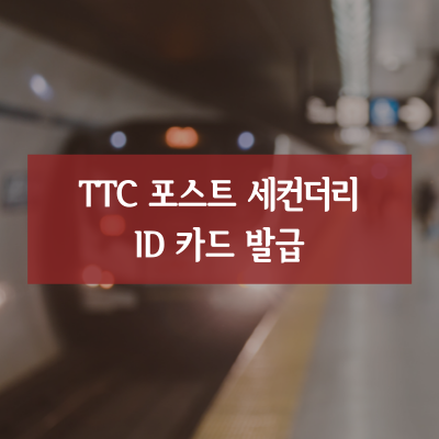  TTC 포스트 세컨더리(Post-secondary) ID 카드 발급