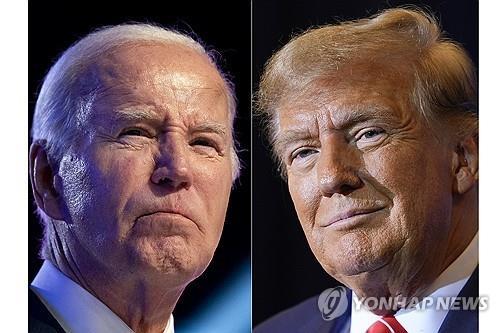 바이든·트럼프 가상 양자 대결 여론조사. 출처 연합뉴스