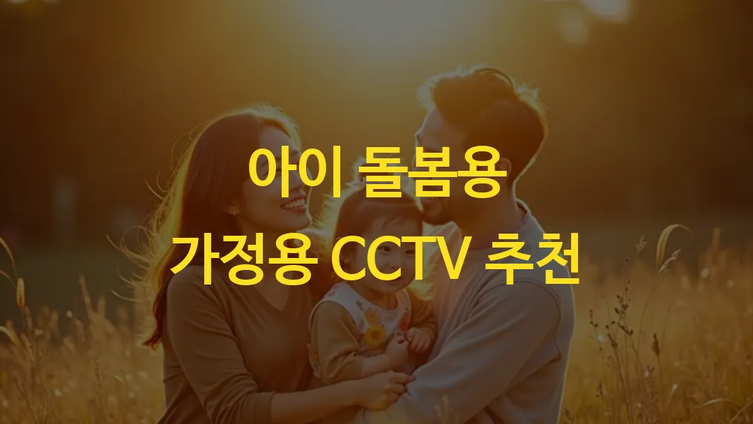 아이 돌봄용 가정용 CCTV 추천