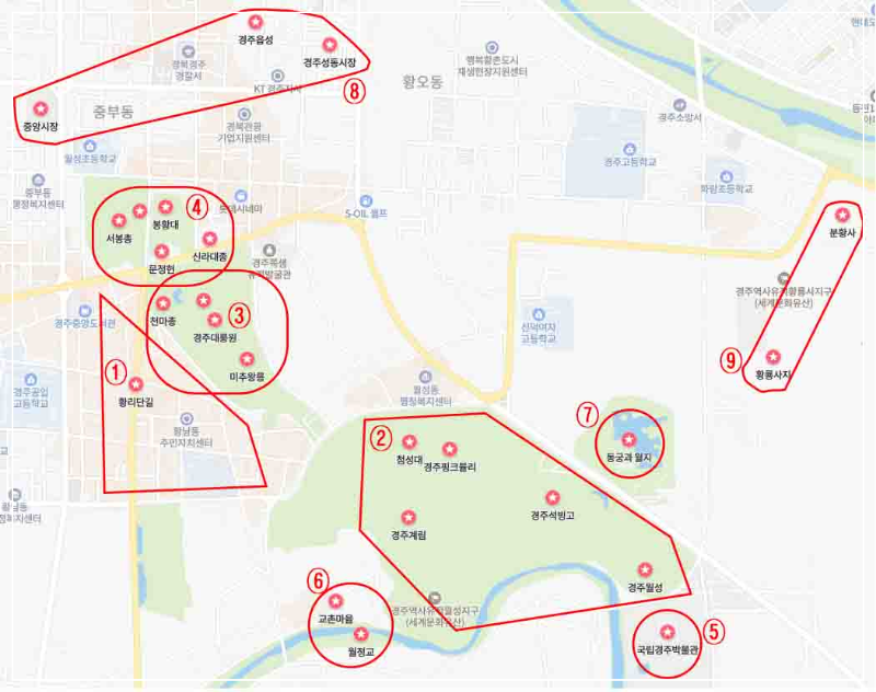 경주시내편-지도