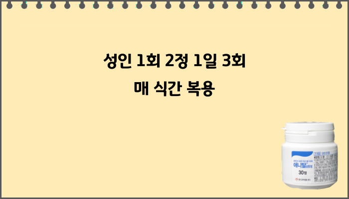 애니탈삼중정_복용법