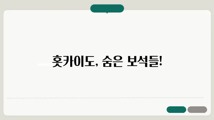 홋카이도 북해도 여행 가볼만한 곳 추천 Best 5