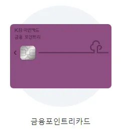 KB 금융포인트리카드 형태