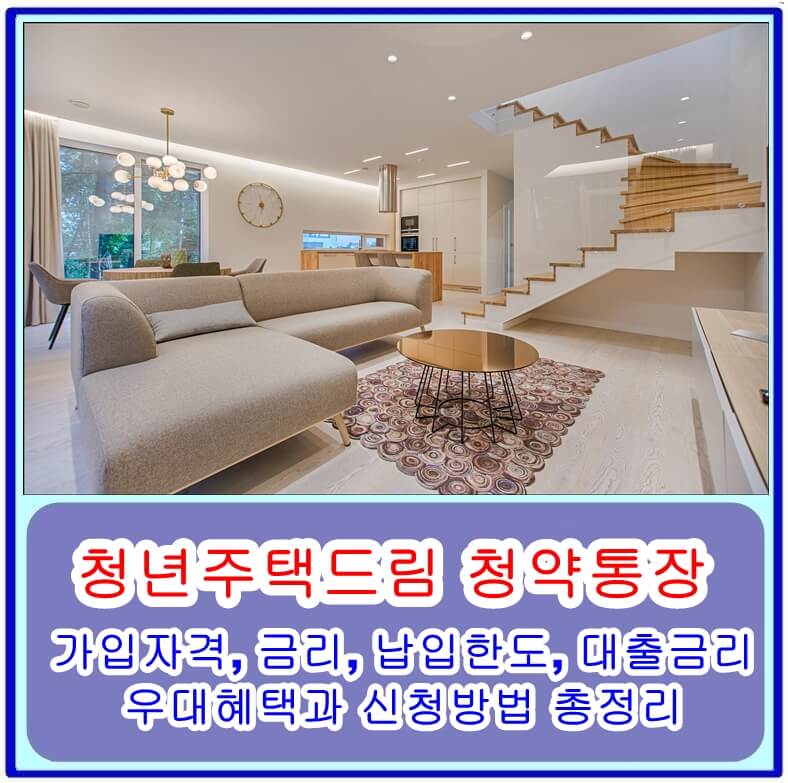  청년주택드림 청약통장의 가입자격, 금리, 납입한도, 대출금리, 우대혜택과 신청방법 총정리