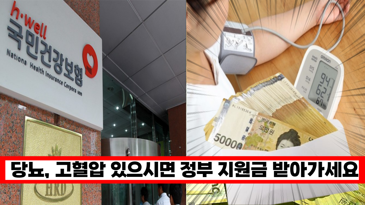 '고혈압 당뇨가 있다면 받아가세요' 매월 진료비 ,약값 입금 받는 정부 지원제도