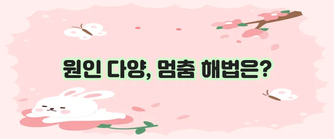 설사 원인과 멈추는 방법