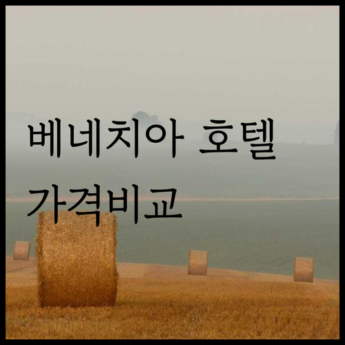 베네치아 호텔 6곳 가격 비교.. 카