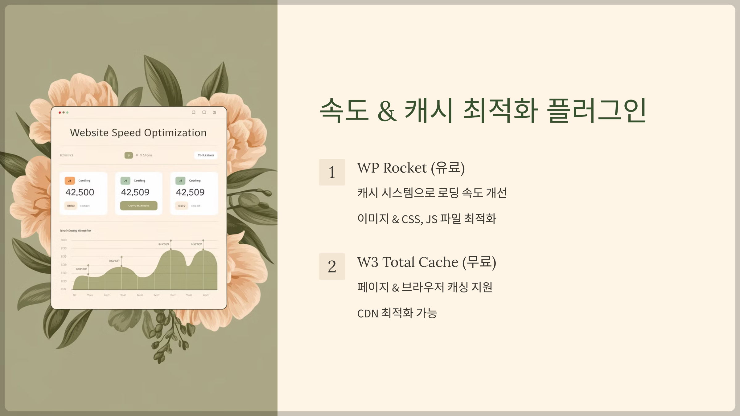 속도 & 캐시 최적화 플러그인