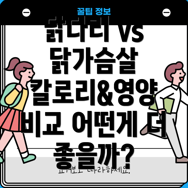 닭다리 칼로리(150~200kcal) vs 닭가슴살 영양 비교 분석