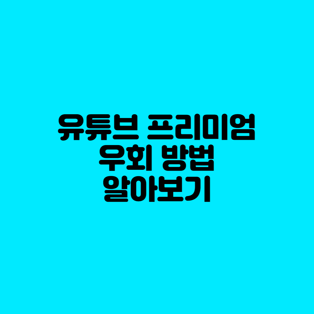  유튜브 프리미엄 우회 방법 알아보기